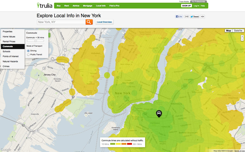 Interactive heat map.