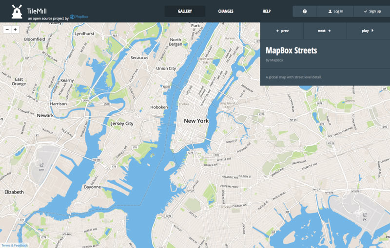 Interactive map offers options for styling.