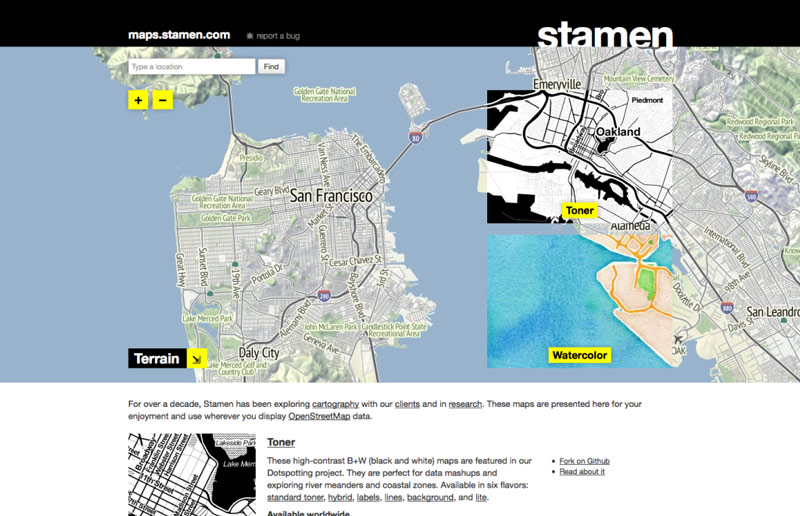 Interactive map offers options for styling.