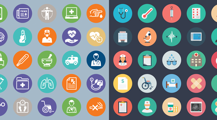 Expanding the visual iconography system for the healthcare research nonprofit rebrand.