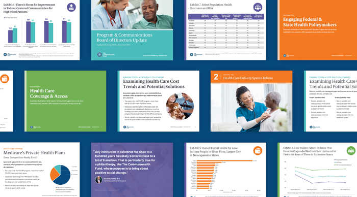 New presentations for speakers of the Commonwealth Fund.