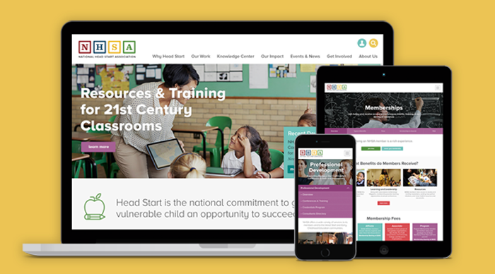 NHSA education nonprofit association website redesign