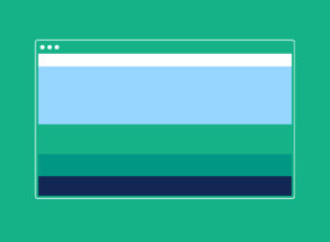 A computer browser screen with different colors shows how users view a page. 