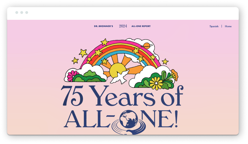 Dr. Bronner's annual report