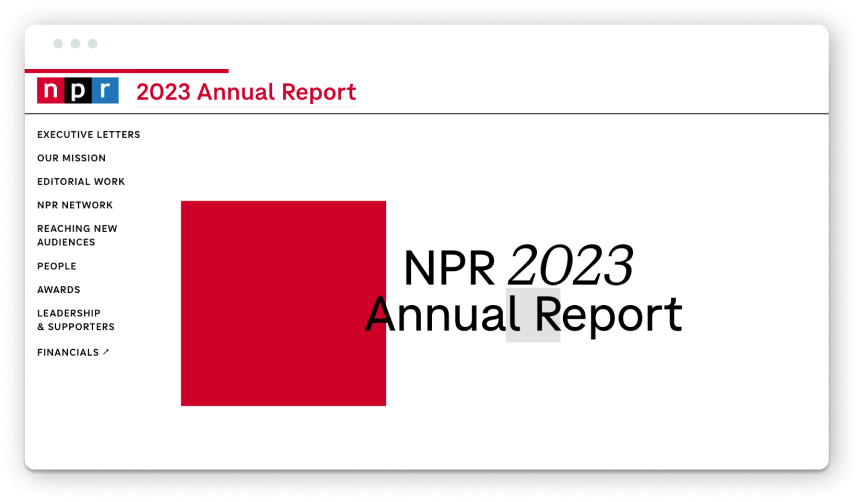 NPR annual report